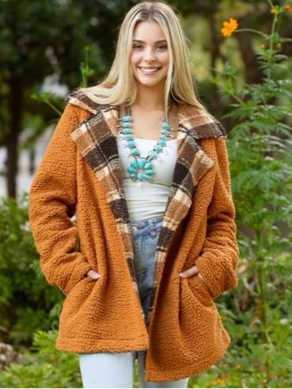 SHEIN Teddy Coat